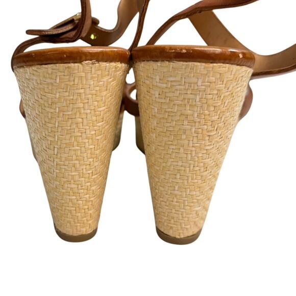 St. John's Bay Platform Wedge Sandals Size 10 M in Brown - Picture 4 of 9